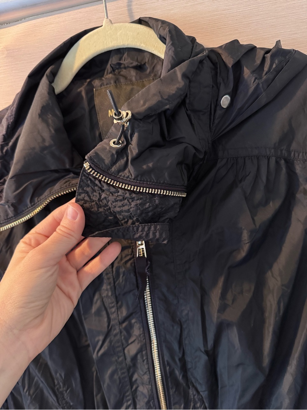 Massimo Dutti Women's Dark Navy Hooded Utility Jacket - Picture 6 of 11